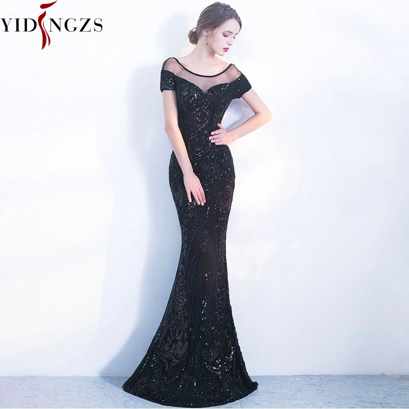 simple elegant black gown