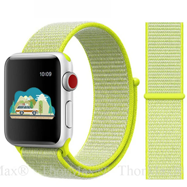 Нейлоновый ремешок для apple Watch band 5 4 3 iWatch band 42 мм 44 мм 40 мм apple wacth 4 3 2 аксессуары для браслетов Sport Loop correa - Цвет ремешка: 4-Flash Light