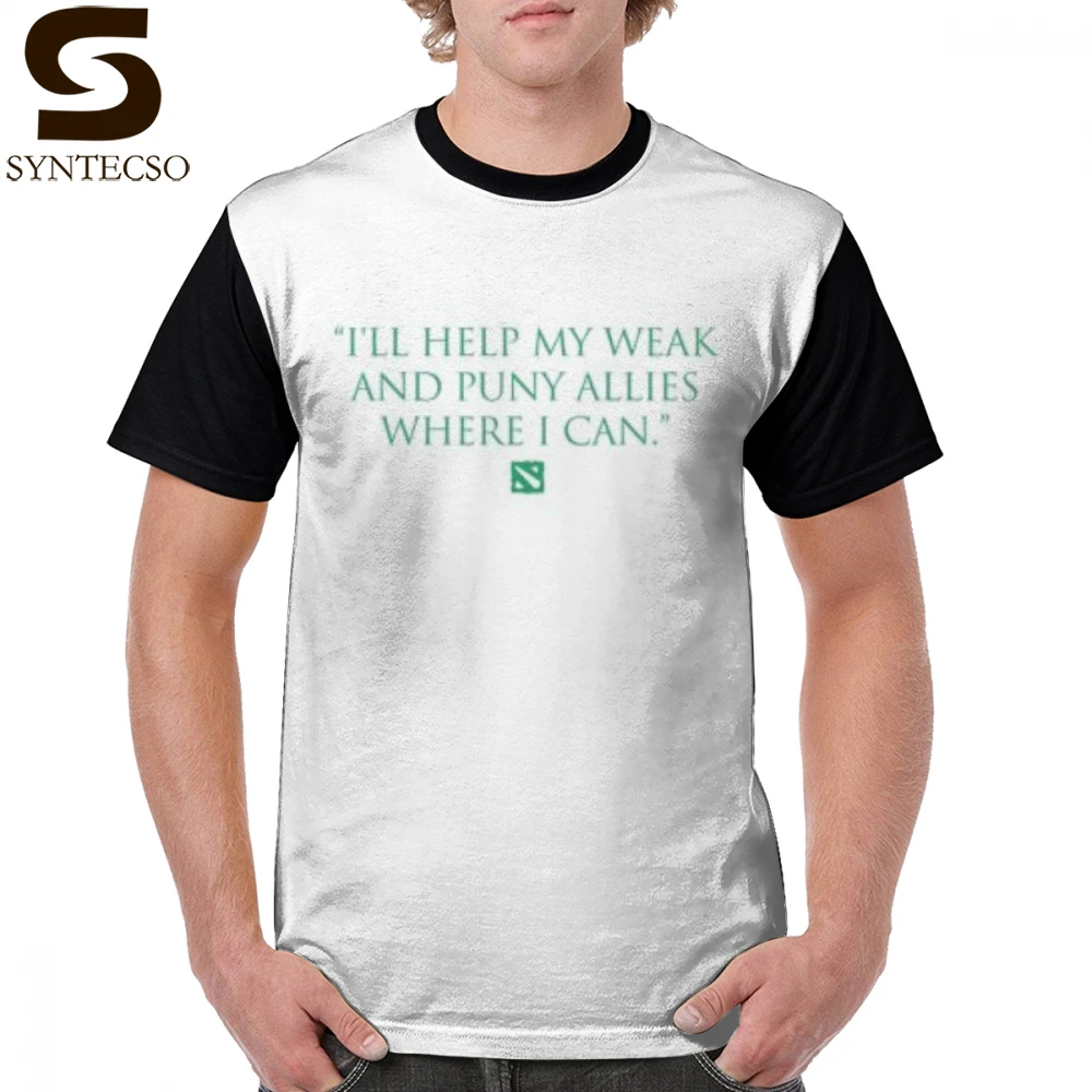 

Wraith King T Shirt DOTA 2 Wraith King Quote T-Shirt Polyester Big Graphic Tee Shirt Short-Sleeve Basic Funny Men Print Tshirt