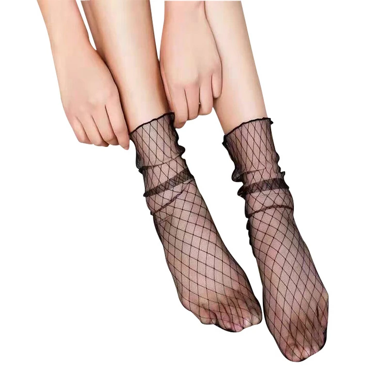 Прозрачные носки с рисунком