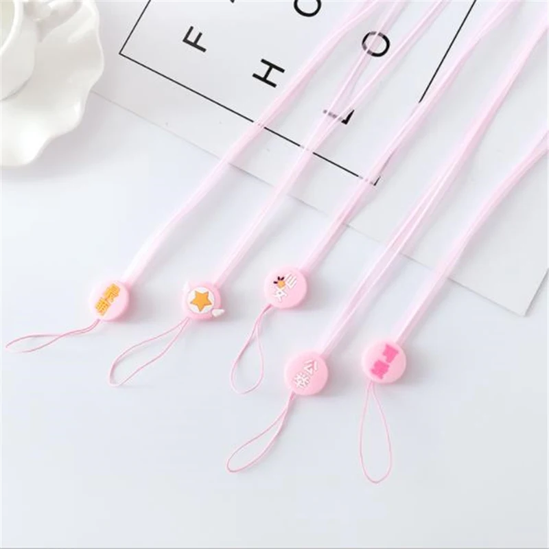 

1 Pcs PVC Cute Neck Mobile Phone Straps Girl Little Fairy Lanyards for Keys ID Card Hang Rope Lanyard Phone Decoration