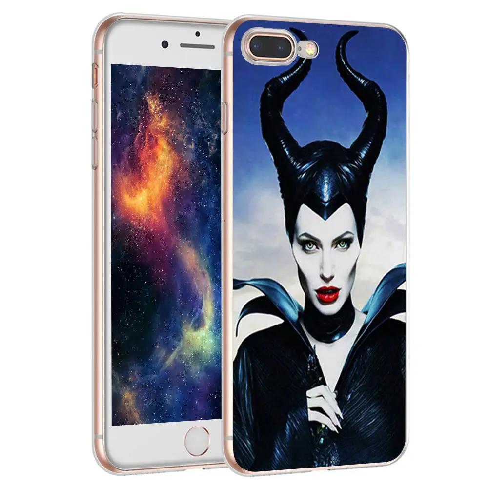 Чехол Minason Angelina Jolie Maleficent Selfie для iPhone X 5 S 5S XR XS Max SE 6 6S 7 8 Plus прозрачный мягкий силиконовый чехол - Цвет: SJK2062013TM