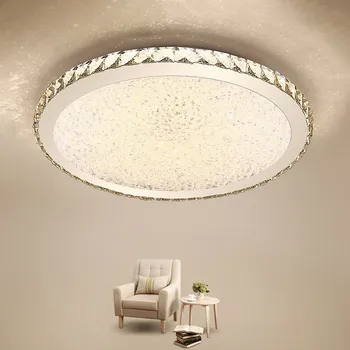 

Modern Flush Mount Home Silver LED Crystal Ceiling Chandelier Lights Fixture for Living Room Bedroom Kitchen Lamps