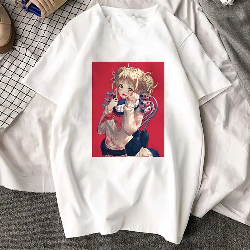 Футболка Ahegao химико Тога женская аниме мультяшный принт Waifu смешная Женская