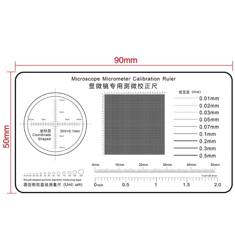

Microscope Micrometer Calibrator Magnifier Film Point Gauge High Precision Measuring Transparent Soft Gauge Stereo Microscope