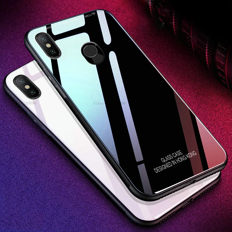 Роскошный чехол накладка из закаленного стекла для Xiaomi Redmi 6 6A 5 Plus Note Pro Pocophone F1 Mi 8