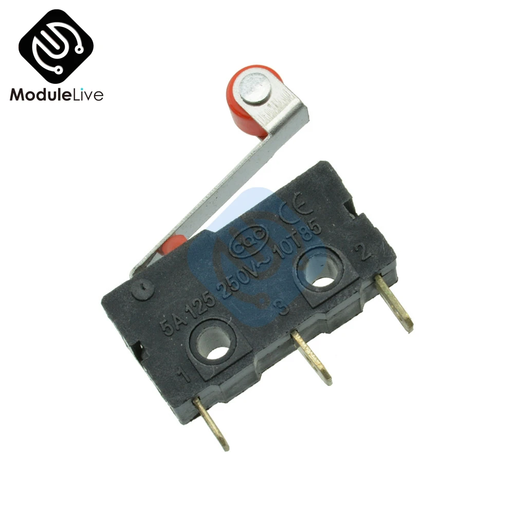 

10 x Roller Lever Arm PCB Terminals Micro Limit Normal Close/Open Switch KW12-3 Switches 5A Favorable Price