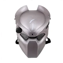 Alien Vs Predator Lonely Wolf Mask With lamp Outdoor Tactical Mask Full Face CS Sport Helmet Halloween Party Cosplay Horror mask predator style face mask silver