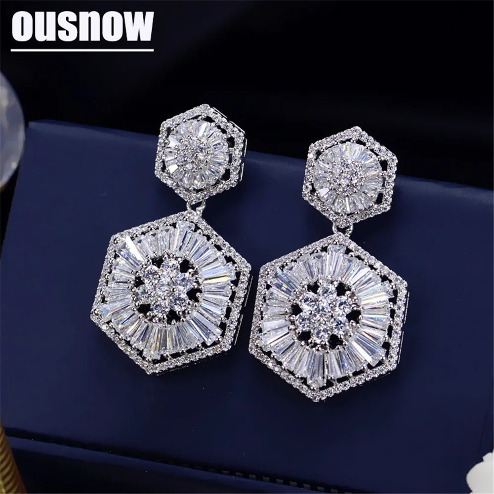 Top Quality 925 Sterling Silver Pin Luxury Drop Ea...
