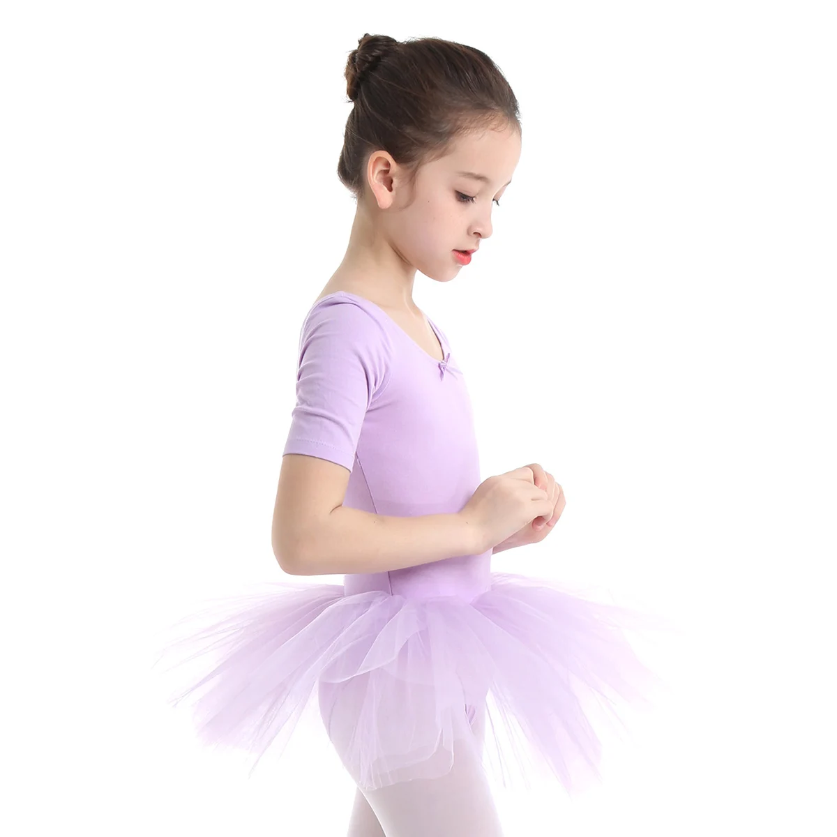 Детский гимнастический купальник для танцев, балетное трико, фатиновая танцевальная одежда для балета, танцевальный костюм для девочек