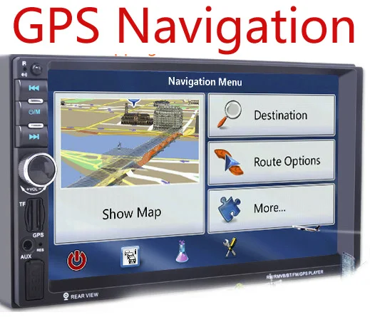 7'' inch LCD Touch screen gps navigation car radio mp5 player BLUETOOTH audio 1080P Support rear view camera 2 din car audio