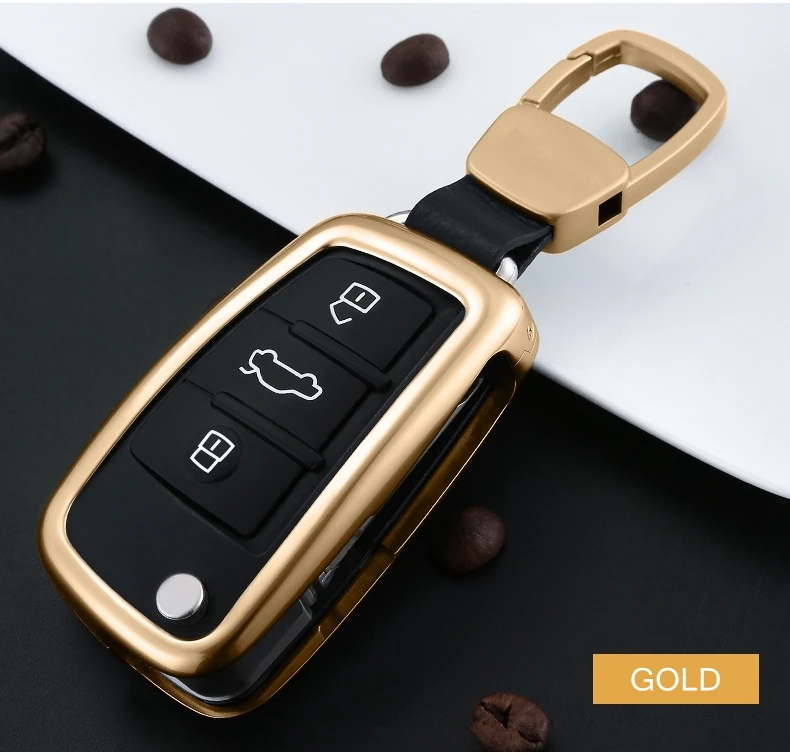 Ключи крышка В виде ракушки Алюминий сплав Smart Key чехол для Audi A3 A5 Q3 Q5 A6 C5 C6 A4 b6 b7 b8 TT 80 S6 подарок Интимные аксессуары