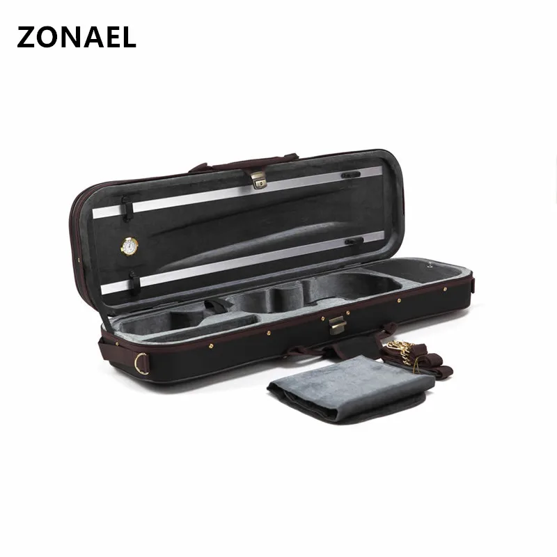 

Black Full Size 4/4Portable Violin Case Cover Fiddle Box Bag with Red Velvet For Violin Parts Accessories VPH003