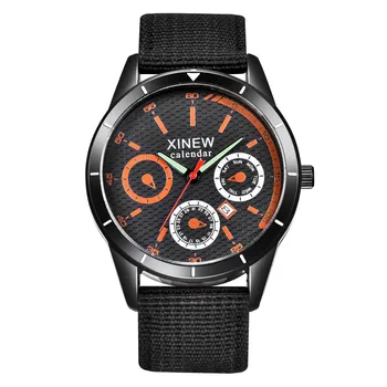 

Mens Quartz Wrist Watch Analog Green Sport Military Army Luminous Nylon Band Length:25cm approx. Y7818