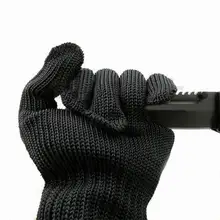 Quevinal 50 пар безопасности анти-скольжения анти-резки перчатки с точками на внутренней стороне из нержавеющей стали проволоки порезостойкие перчатки для охоты