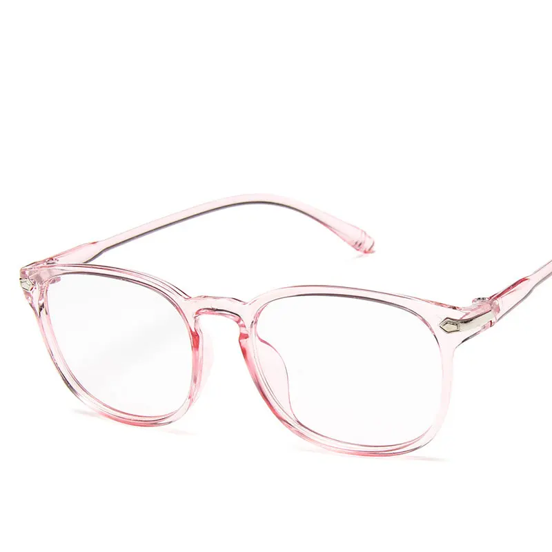 Новые модные очки в стиле ретро прозрачные цветные легкие удобные мужские и женские зеркальные многоцветные высококачественные дизайнерские - Цвет оправы: Transparent powder