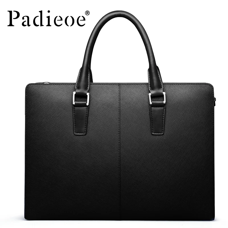 Padieoe Famous Brand Handbag Men Shoulder Bags Leather Messenger Bag Business Briefcase Laptop Bag Men's Tote Bag Free Shipping