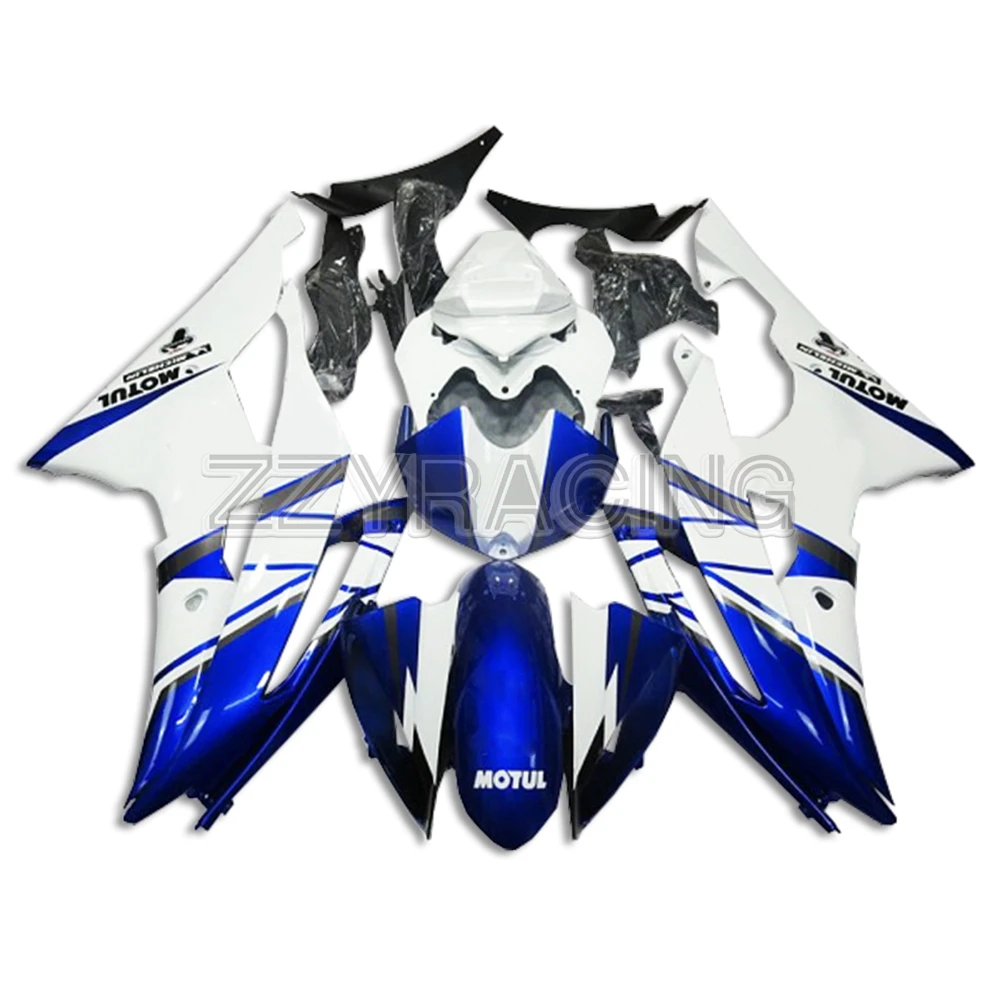 

Injection Fairings Kit for Yamaha YZF-600 R6 2008 - 2016 Complete ABS Plastic R6 08 - 16 Motorcycle Body Kit Blue White Cowls