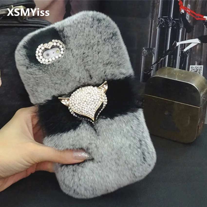 Luxury-Bling-Fox-head-Warm-Soft-Beaver-Rabbit-Fur-Hair-phone-case-for-samsungS3-S4-S5 (1)