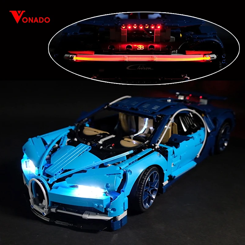 Светодиодный светильник совместимый с Lego 42083 Bugatti Chiron 20086 technic строительные блоки