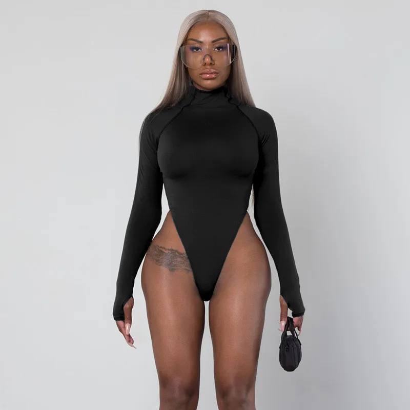 high neck long sleeve bodysuit women08