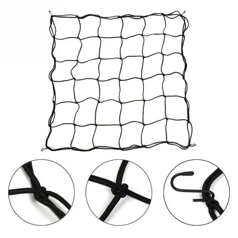 Flexible Garden Elastic Nylon Trellis Netting with 8 Steel Hooks for Plant Bean Grow Climbing Fence Tents Bean Fence