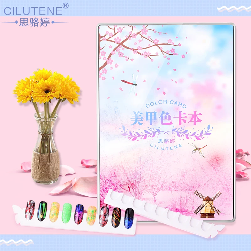 

Cilutene Professional Nail Gel Polish Color Display Box Book Dedicated 108 Color Card Chart Painting Manicure Nail Art Tools