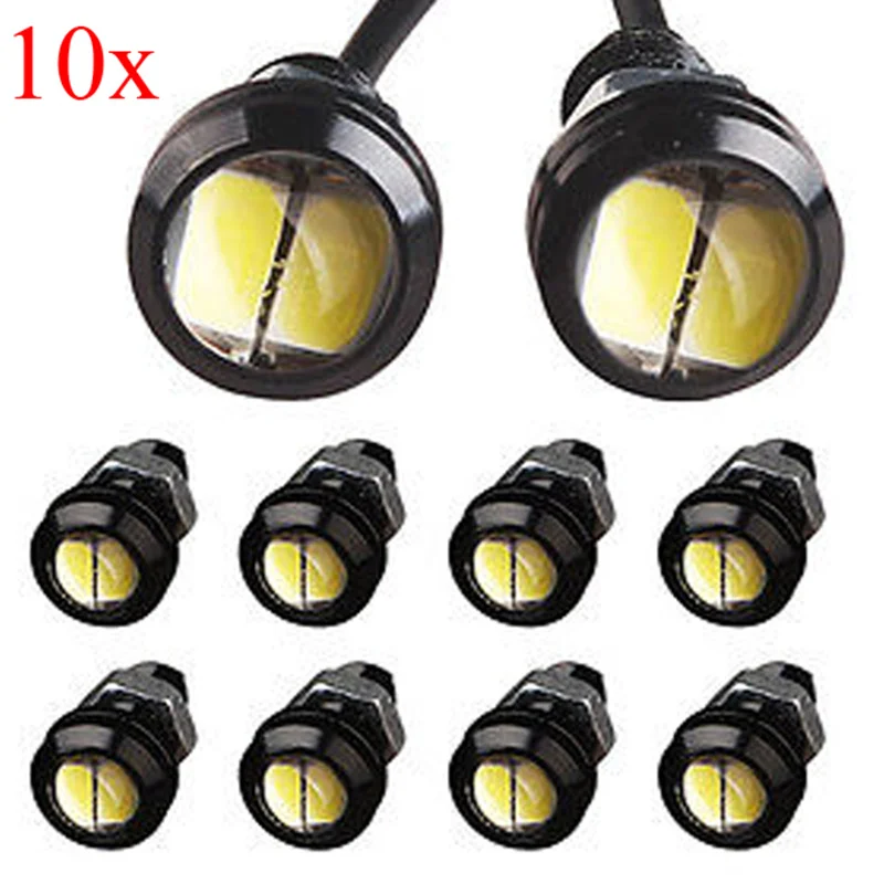 10pcs Bolt On Screw LED Waterproof Eagle Eye Parking Daytime Running
