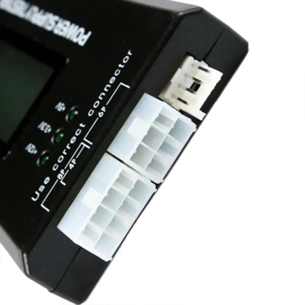 2018 جديد 1 قطعة شعبية جديد الكمبيوتر PC امدادات الطاقة فاحص مدقق 20/24 دبوس SATA HDD ATX BTX متر LCD دروبشيبينغ