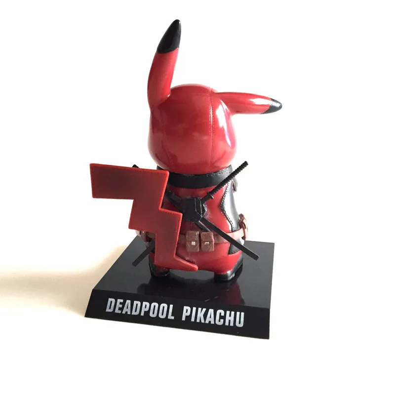 Аниме pikachu фигурка cos Deadpool фигурка ПВХ фигурка Покемон фигурки мультфильм фильм игрушки кукла с коробкой 10 см