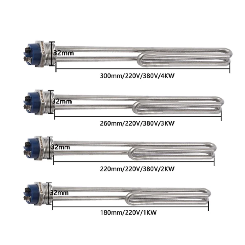  Isuotuo SUS Electric Water Heater Element 1''NPT/DN25/32mm 1KW/2KW/3KW/4KW Foldback Screw In Heater