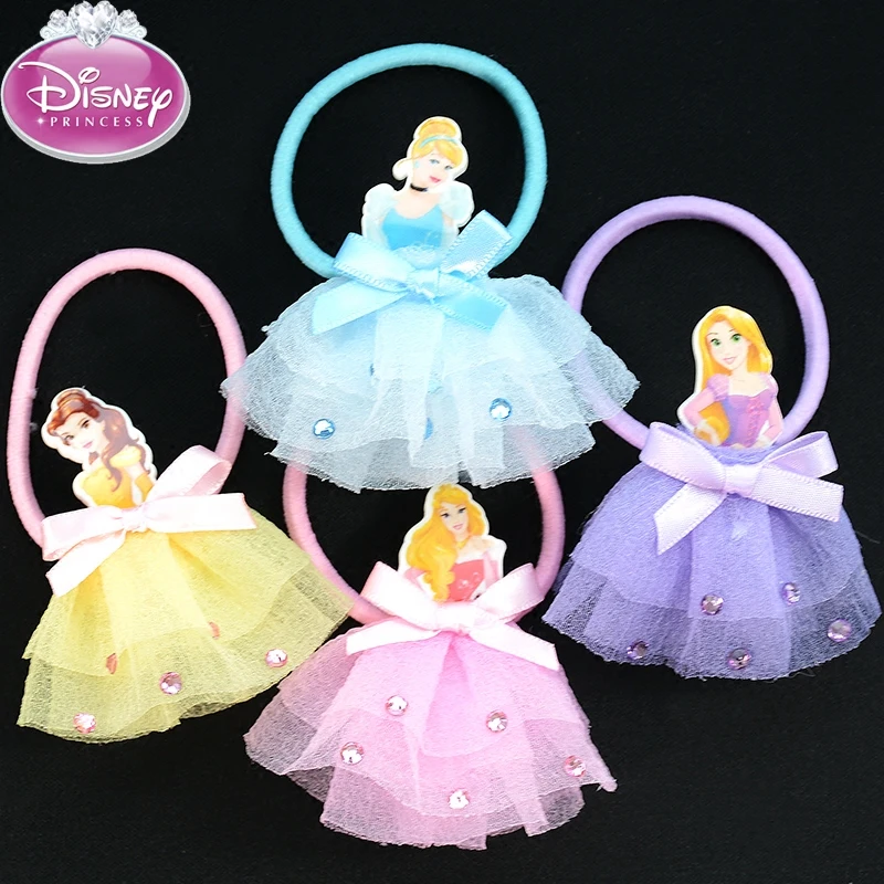 

Disney Princess Fashion Kids Rubber Headbands Soft Fabric Cartoon Baby Girls Headwear Hair accessories Hair Elastic Hair Bands