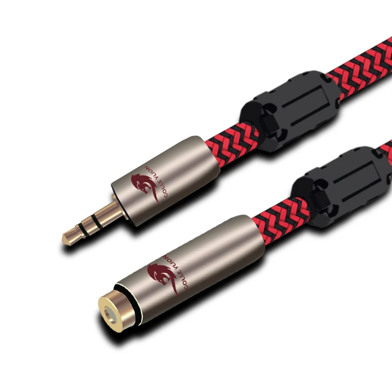 

High-Fidelity Audio Cable Stereo 3.5mm Male to Female Extension Cable for iPhone Headphone Car Speaker Braid OFC 1M