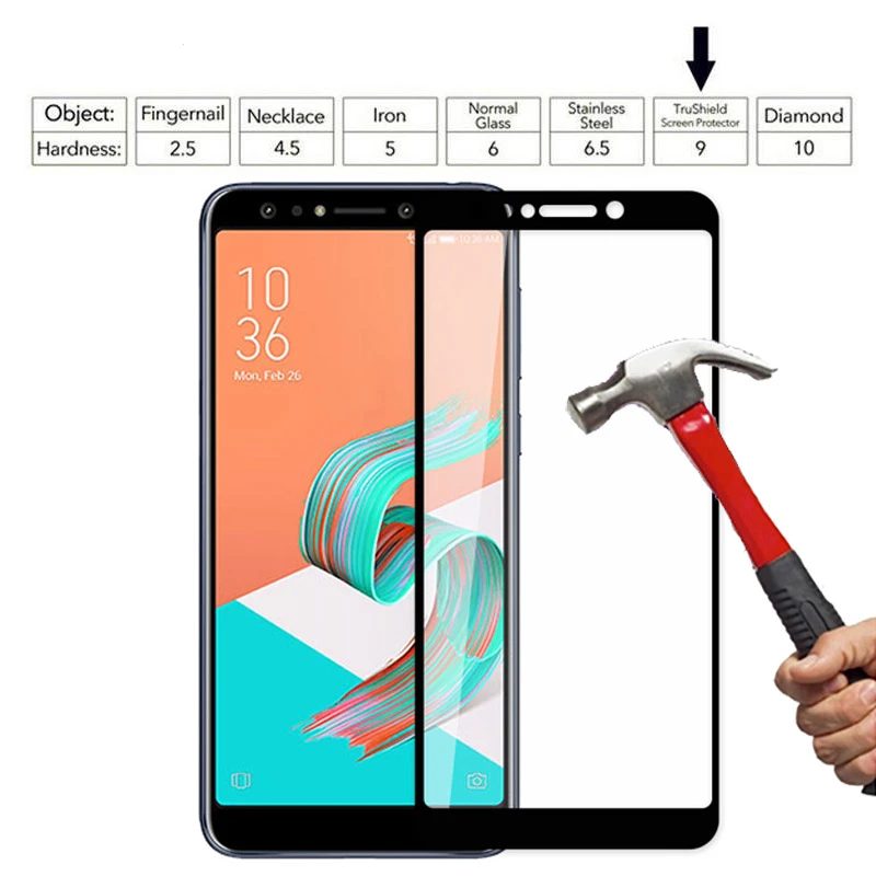 HD полное покрытие стекло Asus Zenfone 5 Lite ZC600KL защита экрана взрывозащищенное Закаленное стекло для Asus Zenfone 5 Lite 5Q X017DA