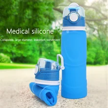 750ML Silicone Folding Water Bottle Outdoor Sports Supplies Portable Water Bottles Convenient Travel Anti-scalding Botellas 750ML Silicone Folding Water Bottle Outdoor Sports Supplies Portable Water Bottles Convenient Travel Anti-scalding Botellas