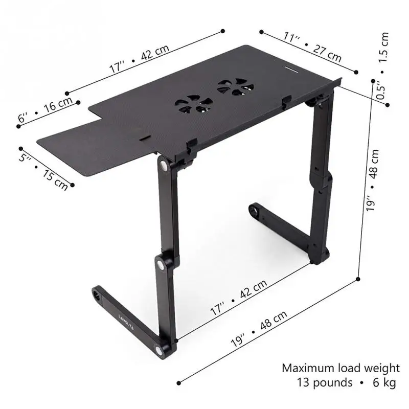Кровать стол лоток ноутбук настольная мышь доска охлаждающая подставка алюминиевый сплав складной