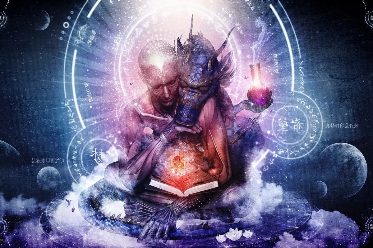 Canvas Poster abstract artwork Sacred Geometry spiritual psychedelic