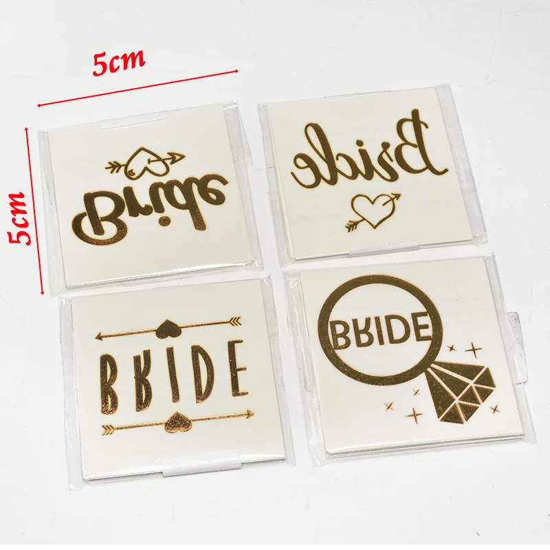 12Pcs-Set-Gold-Team-Bride-Temporary-Tattoo-Stickers-Bachelorette-Party-Bride-to-be-Bridal-Shower-Party