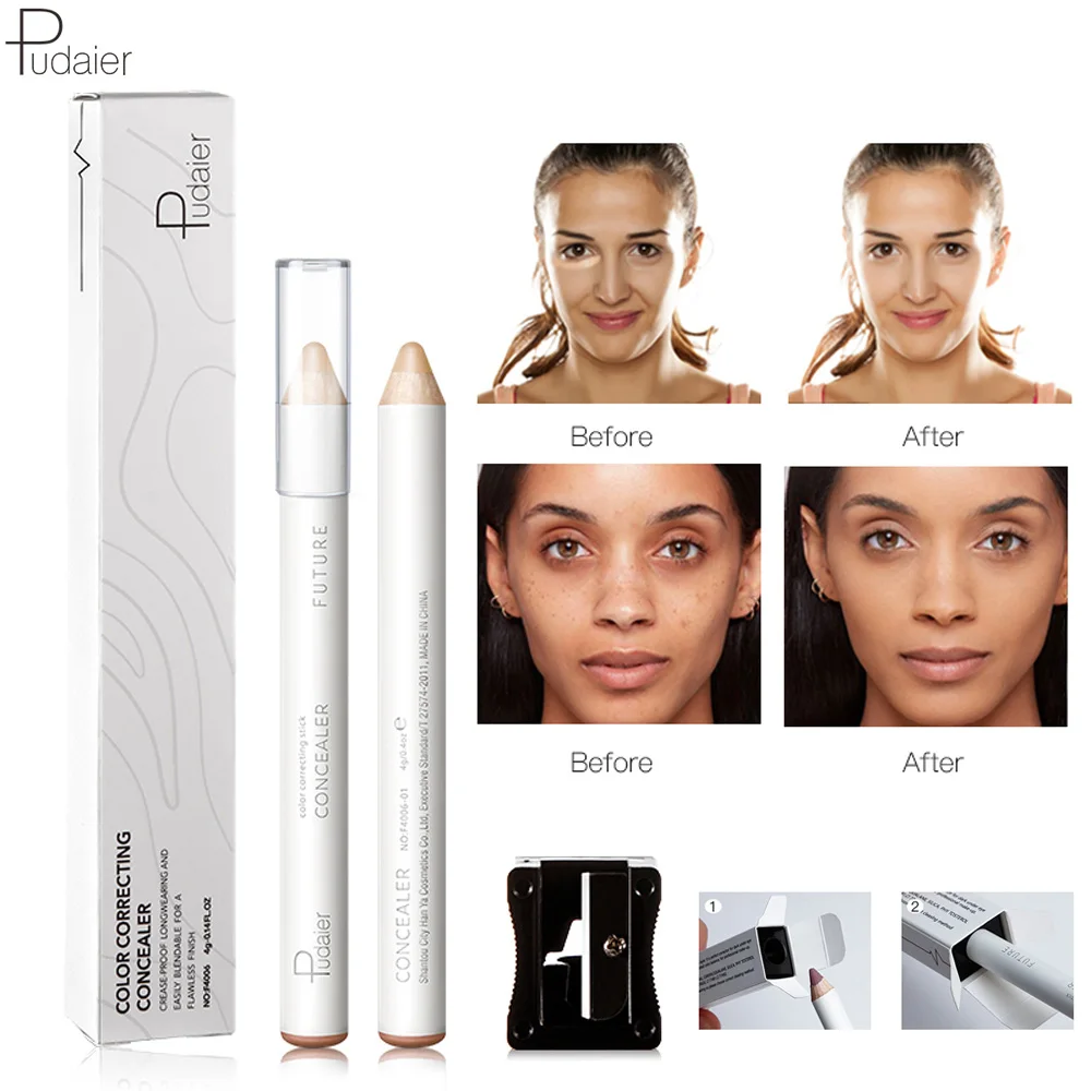 

Pudaier 8 Colors Highlight Concealer Pen Face Acne Blackhead Covering Make up palette Foundation Base Eye Contour Pencil TSLM2