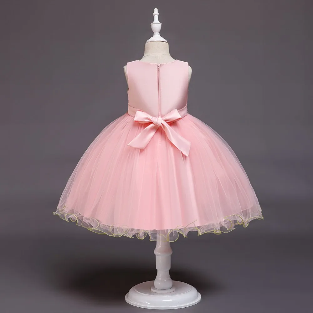 Кружевное платье для девочек на свадьбу с буфами и буфами из тюля, украшенное буфами и цветами; костюм; детское платье для дня рождения; вечернее платье принцессы для девочек-подростков; BH-838