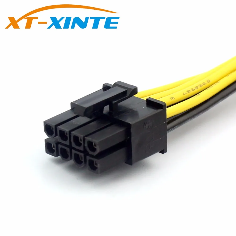 XT-XINTE CPU 8Pin Extension Cable 8P(6+2)Pin Famale Power Supply Cable Graphics Card BTC Extend Miner Mining Wire 20cm