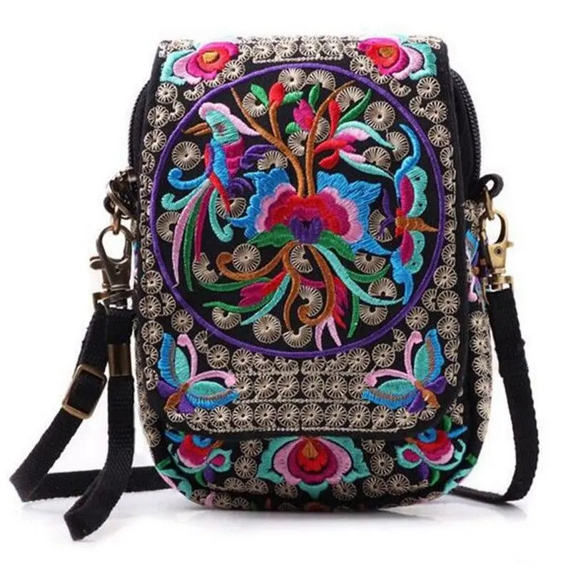 Florals Embroidered Women National Shoulder Bag 2018 New Messenger Crossbody Lady's Purse Backpacks | Багаж и сумки