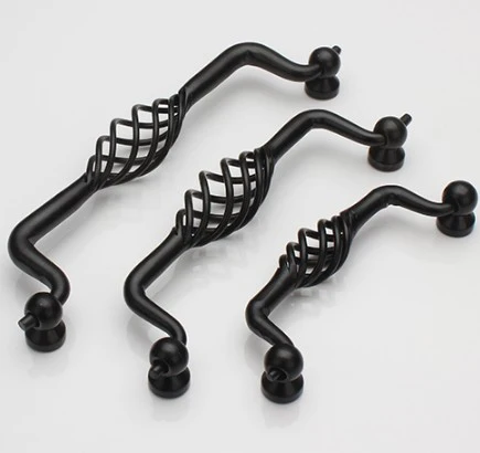10pcs Antique Black Spiral Birdcage Furniture Handles Kitchen 10pcs Antique Black Spiral Birdcage Furniture Handles Kitchen Cabinets Knobs Drawer Wardrobe Cupboard Dresser Pull Door Hardware-in Cabinet Pulls from Home ... - 10pcs Antique Black Spiral Birdcage Furniture Handles Kitchen