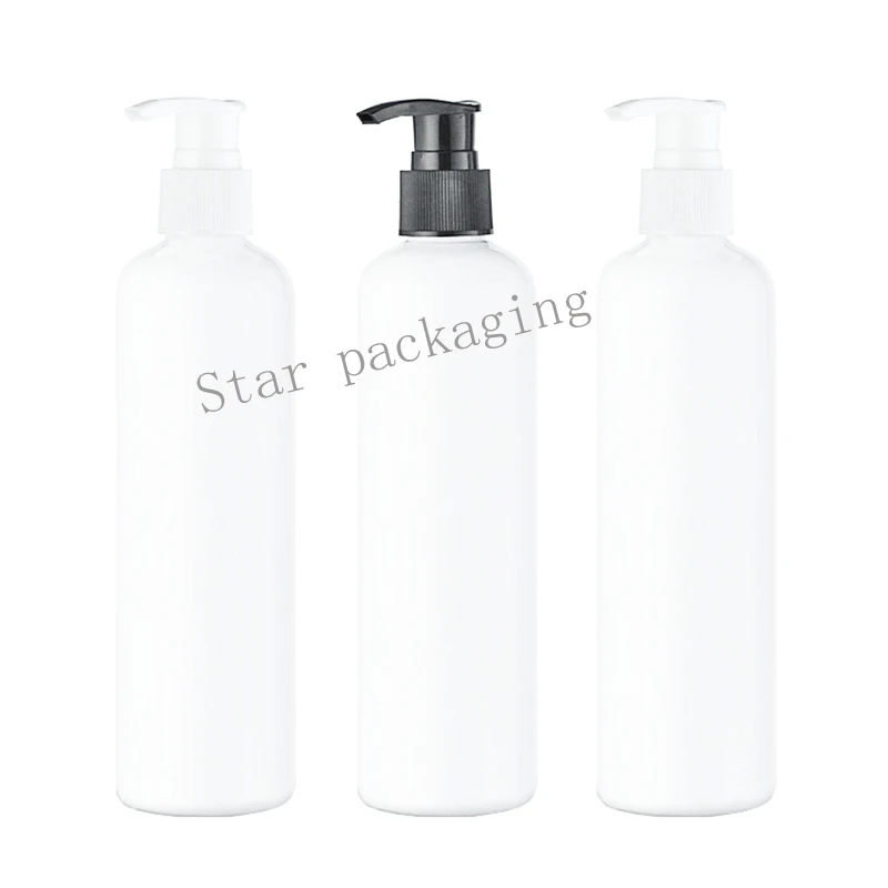 20X300ml Empty White Liquid Soap Lotion Pump Plastic Bottles,300ML