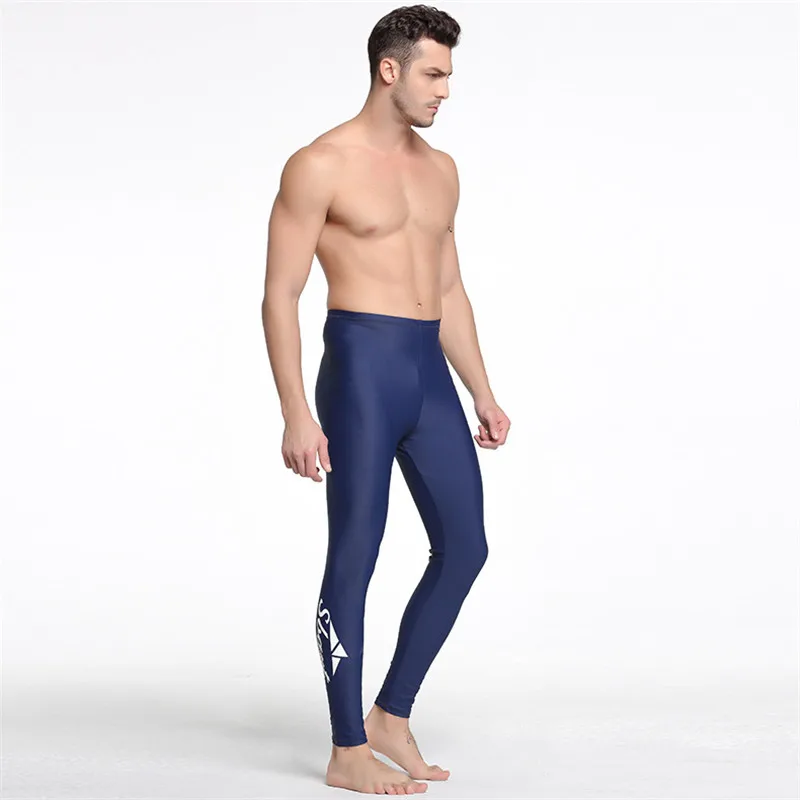 SBART Professional Men Long Swimming Pants Solid Boy Swimwear Rash