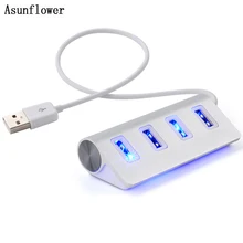 USB 2,0/3,0 концентратор 4 порта Высокоскоростной usb-хаб разветвитель расширитель портативный конвертер адаптер для Apple Macbook Air ноутбук ПК планшет