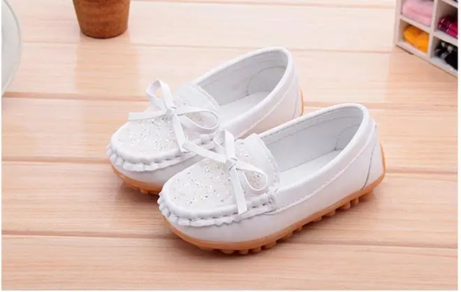 Новая детская обувь; обувь для маленьких девочек; детская повседневная обувь на плоской подошве; подходит для детей от 2 до 12 лет; горячая Распродажа 822 - Цвет: shoe white