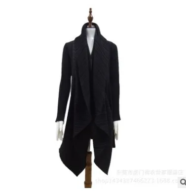 Модная куртка с отворотом - Цвет: Черный
