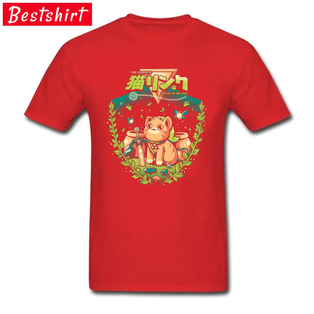 Necromancer--Cat- Prevalent Casual T Shirt Crewneck ostern Day 100% Cotton Short Sleeve T Shirts for Men Funny T-Shirt Necromancer--Cat- red