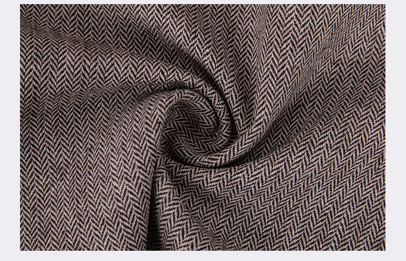 Free ship herringbone weaved 20% wool tweed fabric price for 3 yards 59"